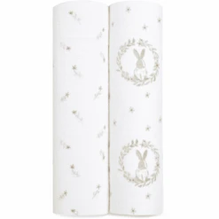 Aden +anais™ Musslin Pucktuch 2-pack Blush Ing Bunnies -Roba Ventas aden anais musslin pucktuch 2 pack blush ing bunnies a410139 3