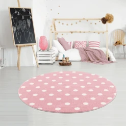Alfombra Infantil LIVONE A Los Niños Les Encantan Las Alfombras CIRCLE Rosa/blanco 160 Cm Redondas -Roba Ventas alfombra infantil livone a los ninos les encantan las alfombras circle rosa blanco 160 cm redondas a296116 3