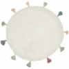 Alfombra Infantil LIVONE FRINGES Naturaleza/múltiples 133 Cm Redondos