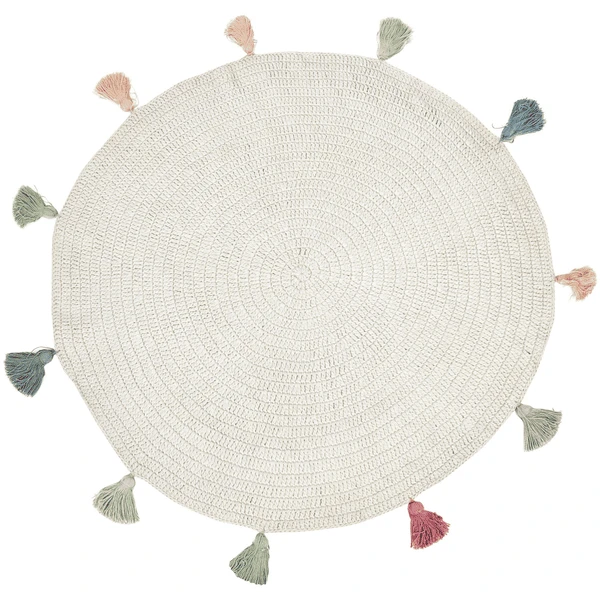 Alfombra Infantil LIVONE FRINGES Naturaleza/múltiples 133 Cm Redondos 3 Alfombra Infantil LIVONE FRINGES Naturaleza/múltiples 133 Cm Redondos - Imagen 3