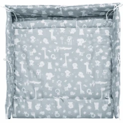 Alvi Inserto Para Parque Infantil Animales Del Zoo Azul Empolvado 70 Y 100 Cm