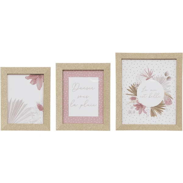 Atmosphera Juego De Marcos 3 Piezas Purpurina 1 Atmosphera Juego De Marcos 3 Piezas Purpurina