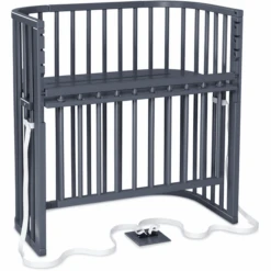 Babybay Cuna Colecho Boxspring Comfort Plus Lacada Gris Pizarra