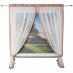 Be Be 's Collection Cortina Lazo Pañuelo 2 Piezas Estrella Terra 100x170 Cm