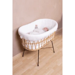 Childhome CHILD HOME Cuna Moisés De Ratán Patas Metálicas Con Colchón Y Nido -Roba Ventas child home cuna moises de ratan patas metalicas con colchon y nido a367074 4