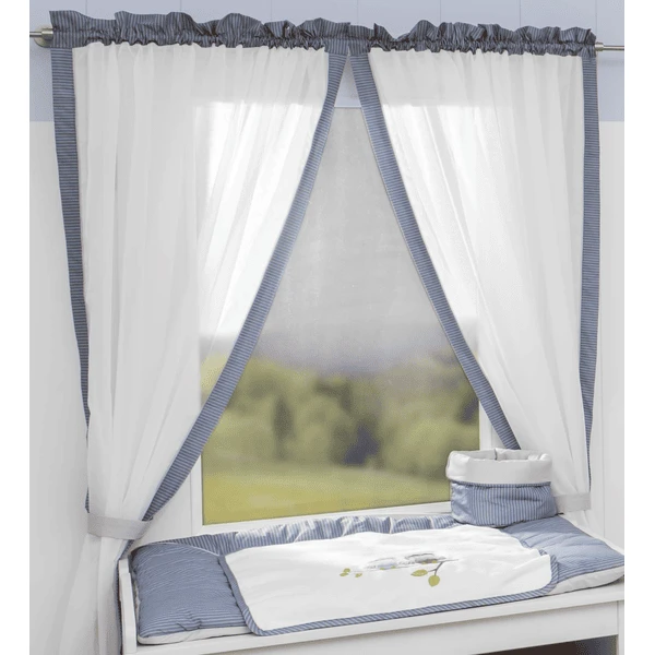 Cortina De La Colección Be Be 2 Bufandas De Bucle Búhos Azules 100 X 150 Cm 2 Cortina De La Colección Be Be 2 Bufandas De Bucle Búhos Azules 100 X 150 Cm - Imagen 2