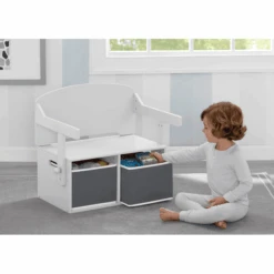 Delta Children Delta Child Ren MySize Banco De Actividades Reversible Con Almacenaje - Blanco -Roba Ventas delta child ren mysize banco de actividades reversible con almacenaje blanco a405425 4
