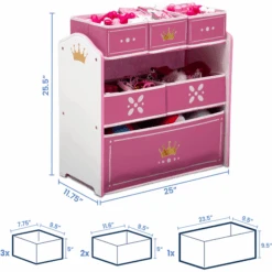 Delta Children Organizador De Juguetes Princess Crown -Roba Ventas delta children organizador de juguetes princess crown a332540 2