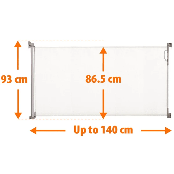 Dreambaby ® Protector De Puerta Retráctil, Blanco 2 Dreambaby ® Protector De Puerta Retráctil, Blanco - Imagen 2