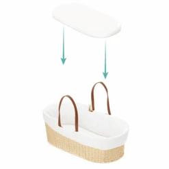 Fillikid Cesta De Mosaico Natural Con Borde Forrado Y Colchón Blanco -Roba Ventas fillikid cesta de mosaico natural con borde forrado y colchon blanco a314435 1