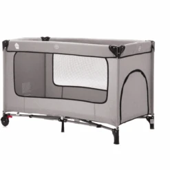Fillikid Cuna De Viaje Paris Con Colchón Confort Gris Claro Melange