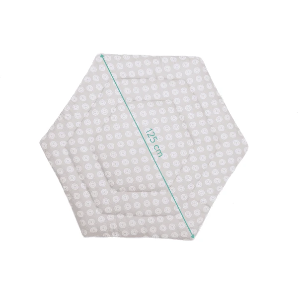 Fillikid Playpen Liner Jersey 6 Esquinas Blanco 4 Fillikid Playpen Liner Jersey 6 Esquinas Blanco - Imagen 4