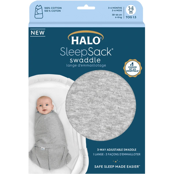 HALO® Saco De Dormir Cambiador SleepSack® Heather Grey 3 HALO® Saco De Dormir Cambiador SleepSack® Heather Grey - Imagen 3
