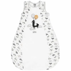 JACKY Lama Saco De Dormir Acolchado Off White Allover Estampado Sin Mangas