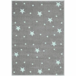 Juego LIVONE Y Alfombra Infantil Kids Love Alfombras Gris Heaven Plateado/menta, 100 X 150 Cm