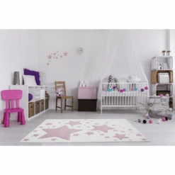 Juego LIVONE Y Alfombra Infantil Kids Love Rugs Starline Crema/rosa 120 X 170 Cm -Roba Ventas juego livone y alfombra infantil kids love rugs starline crema rosa 120 x 170 cm a283418 3