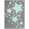 Juego LIVONE Y Alfombra Infantil Kids Love Rugs Starline Gris Plateado/menta 100 X 150 Cm