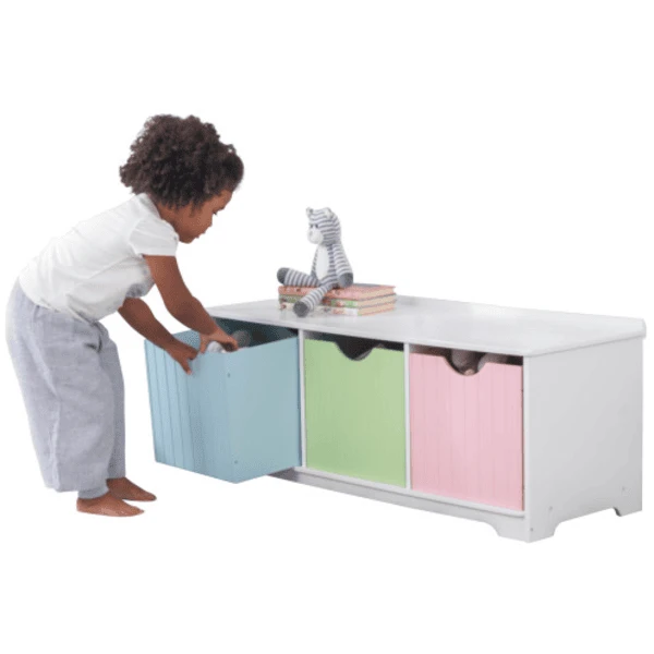KidKraft® Banco De Almacenamiento Nantucket Pastel 2 KidKraft® Banco De Almacenamiento Nantucket Pastel - Imagen 2