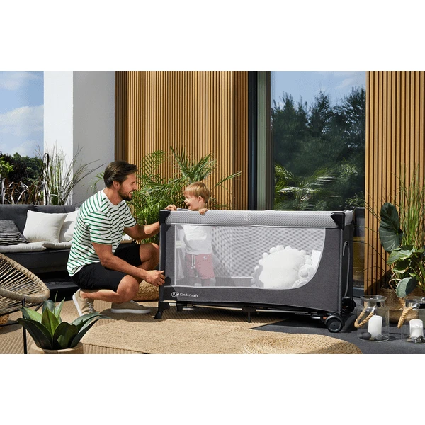 Kinderkraft Cuna De Viaje LEODY Gris 2 Kinderkraft Cuna De Viaje LEODY Gris - Imagen 2