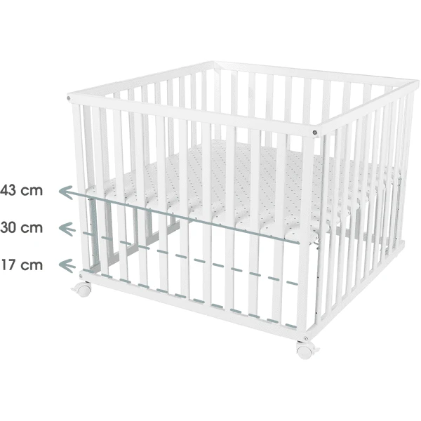 Kindsgard Parque Infantil / Corralito De Bebé Lobeland 100 X 100 Cm Blanco 4 Kindsgard Parque Infantil / Corralito De Bebé Lobeland 100 X 100 Cm Blanco - Imagen 4