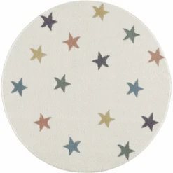 LIVONE Alfombra Infantil Happy Rugs Fame Creme/multi Rund