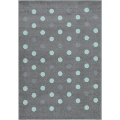 LIVONE Happy Rugs Alfombra Infantil BUBBLE S Gris Plata Menta 100 X 160 Cm