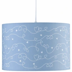 LIVONE Lámpara Infantil De Techo Happy Style Corazón Azul/blanco