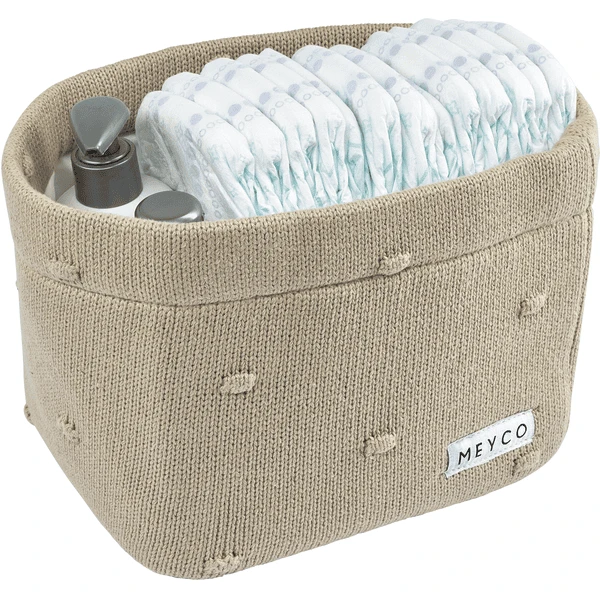 MEYCO Cesta Del Cambiador Medium Nudos Sand 2 MEYCO Cesta Del Cambiador Medium Nudos Sand - Imagen 2