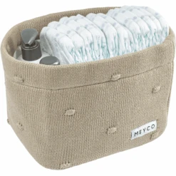MEYCO Cesta Del Cambiador Medium Nudos Sand 9 MEYCO Cesta Del Cambiador Medium Nudos Sand -Roba Ventas meyco cesta del cambiador medium nudos sand a388966 4