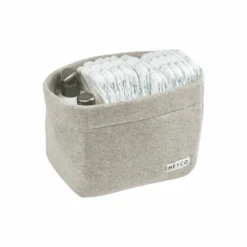 MEYCO Cesta Para Cambiador Pequeña Knit Basic Sand Melange