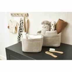 MEYCO Cesta Para Cambiador Pequeña Knit Basic Sand Melange -Roba Ventas meyco cesta para cambiador pequena knit basic sand melange a388940 3