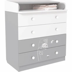 Polini Kids Mueble Cambiador French Amis 1580 Blanco-gris -Roba Ventas polini kids mueble cambiador french amis 1580 blanco gris a272382 4