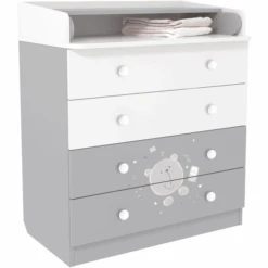 Polini Kids Mueble Cambiador French Teddy 1580 Blanco-gris -Roba Ventas polini kids mueble cambiador french teddy 1580 blanco gris a272386 3