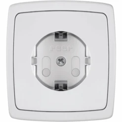 Reer Protector De Enchufes Atornillable, 10 Piezas Blanco