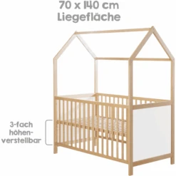 Roba Cuna Combi En Forma De Casa 70 X 140 Cm Madera -Roba Ventas roba cuna combi en forma de casa 70 x 140 cm madera a307701 3