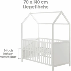 Roba Cuna En Forma De Casa 70 X 140 Cm Taupe -Roba Ventas roba cuna en forma de casa 70 x 140 cm taupe a307700 3