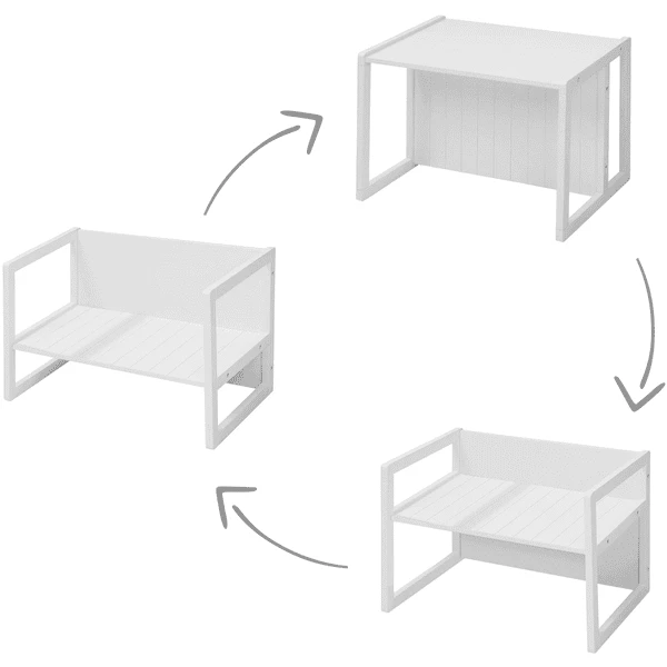 Roba Escritorio Infantil Y Silla 3en1 Blanco 2 Roba Escritorio Infantil Y Silla 3en1 Blanco - Imagen 2