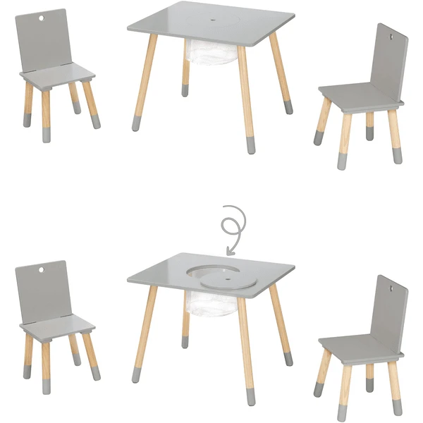 Roba Grupo De Asientos Con Red De Almacenamiento Gris 4 Roba Grupo De Asientos Con Red De Almacenamiento Gris - Imagen 4