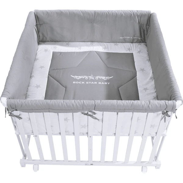 ROBA Parque Infantil 100x100 Cm Blanco Rock Star Baby 1 ROBA Parque Infantil 100x100 Cm Blanco Rock Star Baby