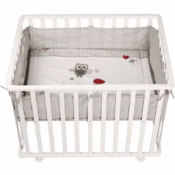 Roba Parque Infantil 75 X 100 Cm Blanco Adam & Búho