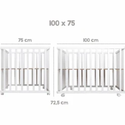 Roba Parque Infantil / Corralito De Bebé 75 X 100 Cm Blanco Style Estrellas Gris Plata -Roba Ventas roba parque infantil corralito de bebe 75 x 100 cm blanco style estrellas gris plata a315570 2