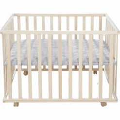 Roba Parque Infantil / Corralito De Bebé 75 X 100 Cm Blanco Style Estrellas Gris Plata