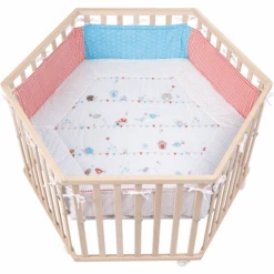 Roba Parque Infantil Cosiplay Hexagonal Natural Pajaritos