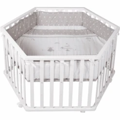 Roba Parque Infantil Hexagonal Blanco Osito Indio