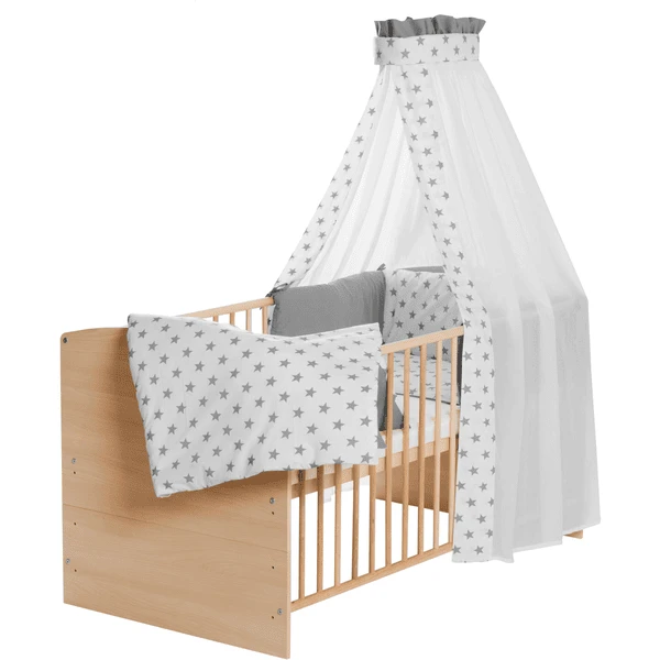 Schardt Cama Completa Classic Line 70x140cm Natural Grande Stars Gris 1 Schardt Cama Completa Classic Line 70x140cm Natural Grande Stars Gris