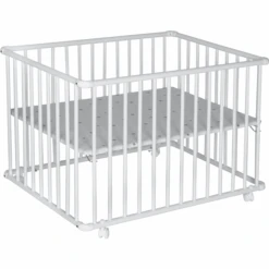 Schardt Parque Infantil Basic Blanco 75 X 100 Estrellitas Grises