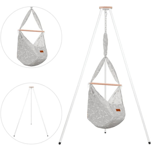 SCHMUSEWOLKE Cuna Colgante Dreamcatcher Warmgrey Con Tipi Blanco 2 SCHMUSEWOLKE Cuna Colgante Dreamcatcher Warmgrey Con Tipi Blanco - Imagen 2