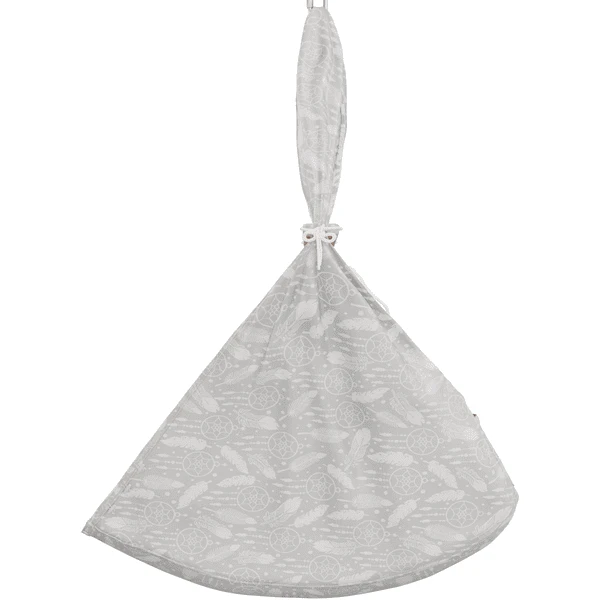 SCHMUSEWOLKE Cuna Colgante Dreamcatcher Warmgrey Con Tipi Blanco 5 SCHMUSEWOLKE Cuna Colgante Dreamcatcher Warmgrey Con Tipi Blanco - Imagen 5
