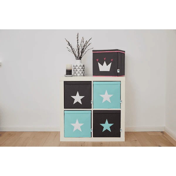 STORE !t Caja Organizadora De Estrellas, Menta Con Estrella Blanca 3 STORE !t Caja Organizadora De Estrellas, Menta Con Estrella Blanca - Imagen 3