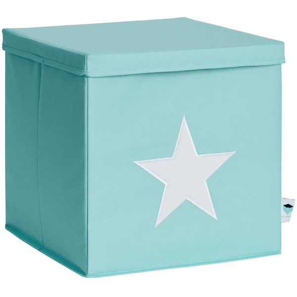 STORE !t Caja Organizadora De Estrellas, Menta Con Estrella Blanca 1 STORE !t Caja Organizadora De Estrellas, Menta Con Estrella Blanca